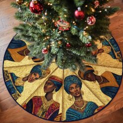 Black Women Christmas Tree Skirt QFND5221006