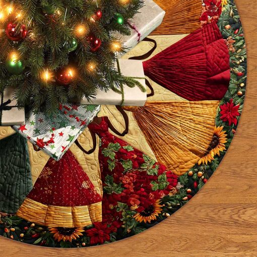 Black Women Christmas Tree Skirt QFND5231001 - Image 3