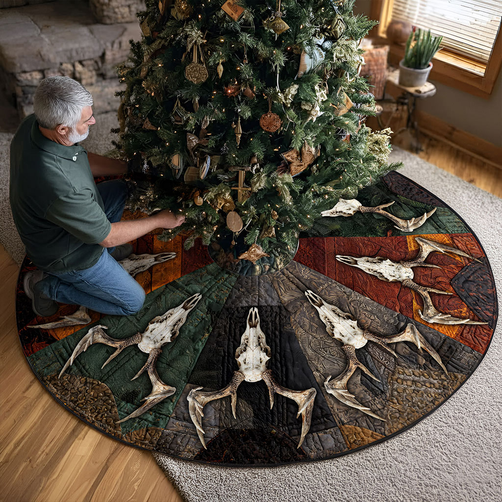 Dear Hunting Christmas Tree Skirt QFNT5221002