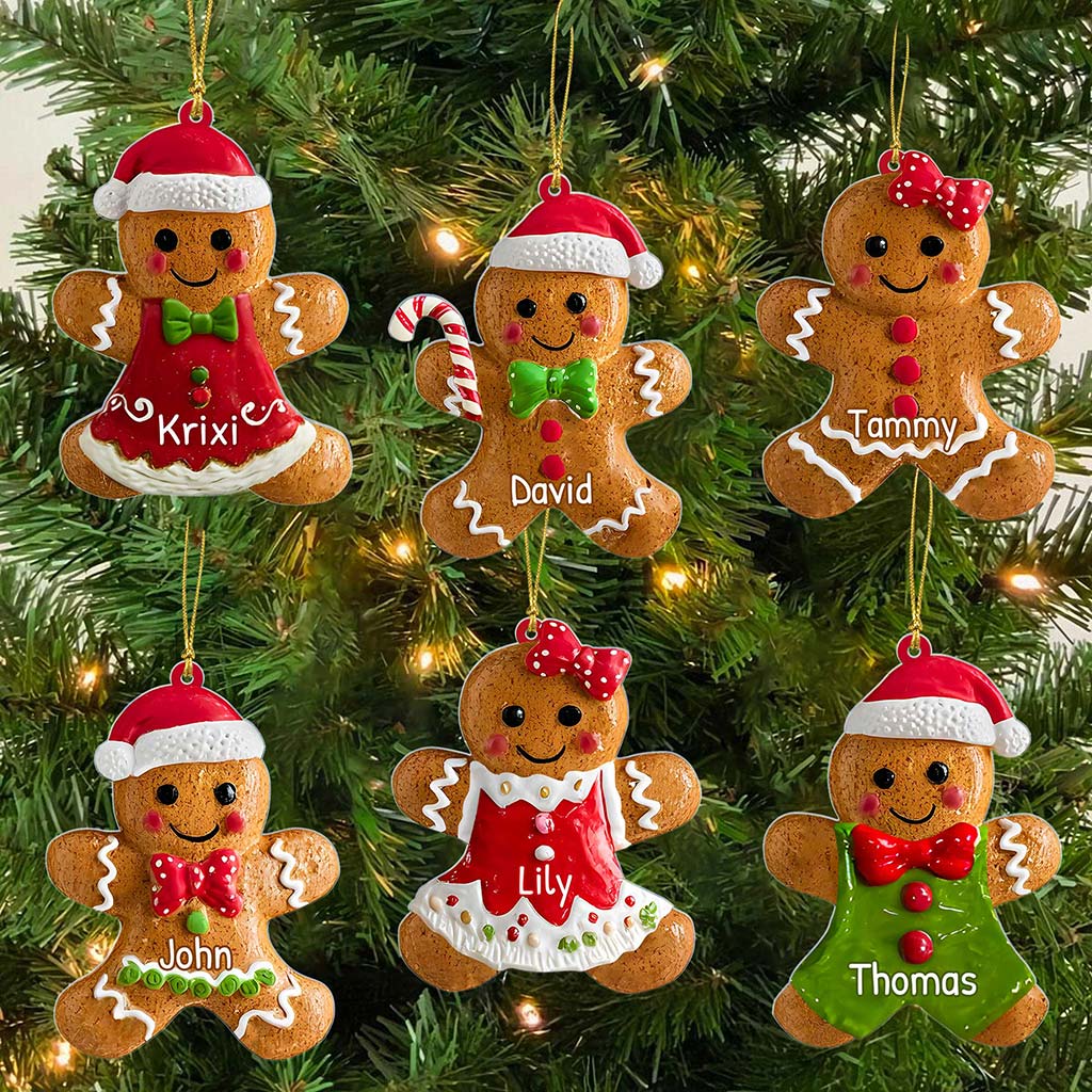 Personalized Gingerbread Christmas Acrylic Ornament QFHA5251002