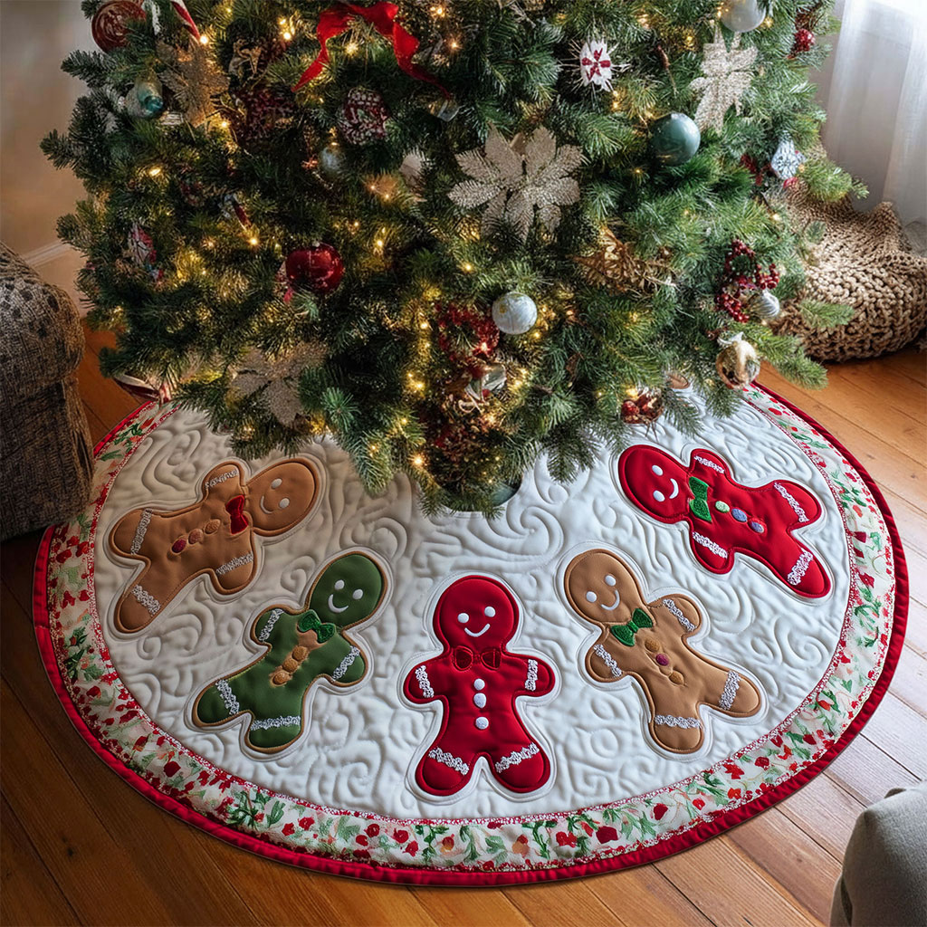Personalized Christmas Gingerbread Tree Skirt QFTO5281003