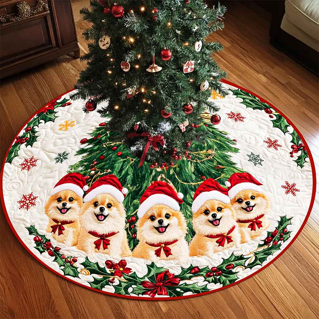 Pomeranian Christmas Tree Skirt UKND5291002