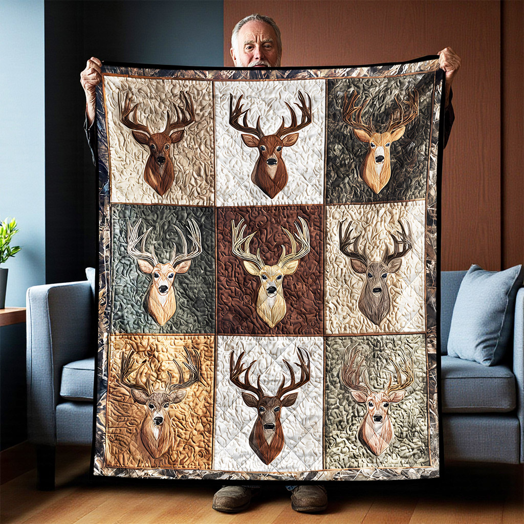 Deer Hunting Quilted Blanket QFNT5281001
