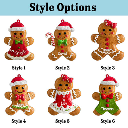 Personalized Gingerbread Christmas Acrylic Ornament QFHA5251002 - Image 5