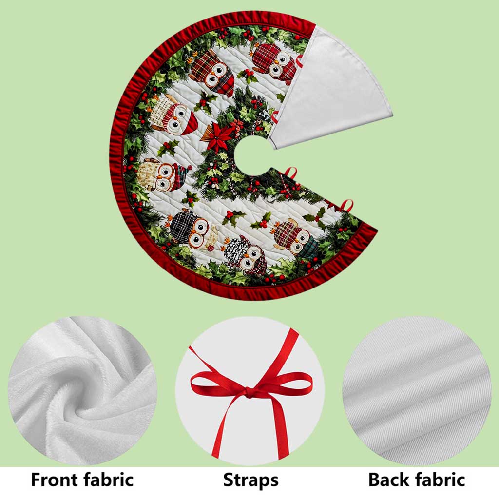 Cute Owls Christmas Tree Skirt UKTD5221004 - Image 6