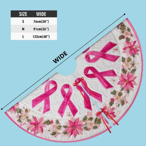 Breast Cancer Christmas Tree Skirt QFTD5231002 - Image 6