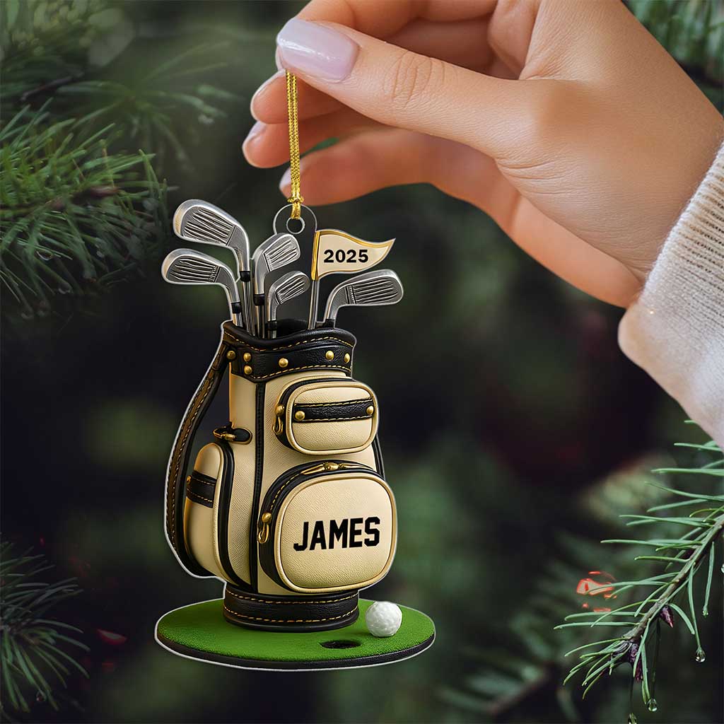 Custom Golf Bag Acrylic Ornament UKND5141006 - Image 2