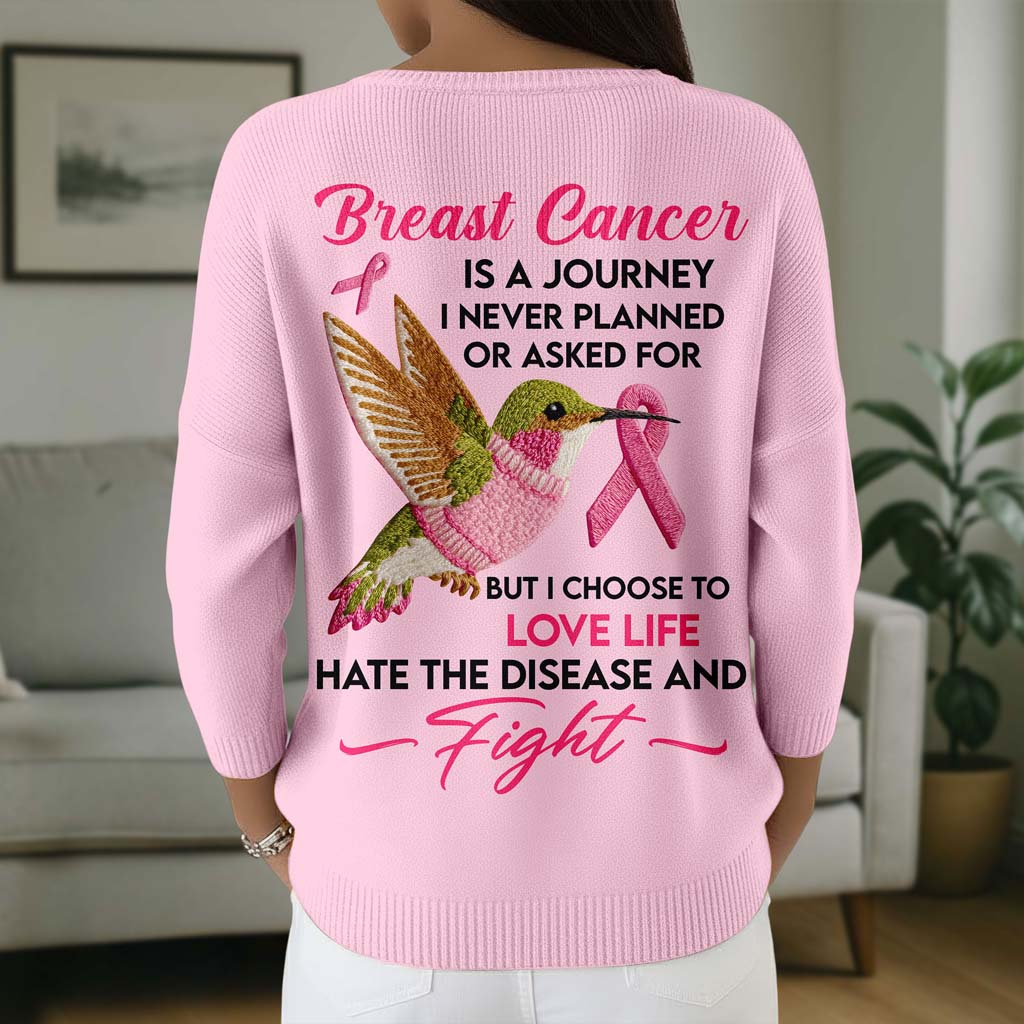 Personalized Breast Cancer Buttoned Cardigan Sweater QFTD5111003 - Image 3
