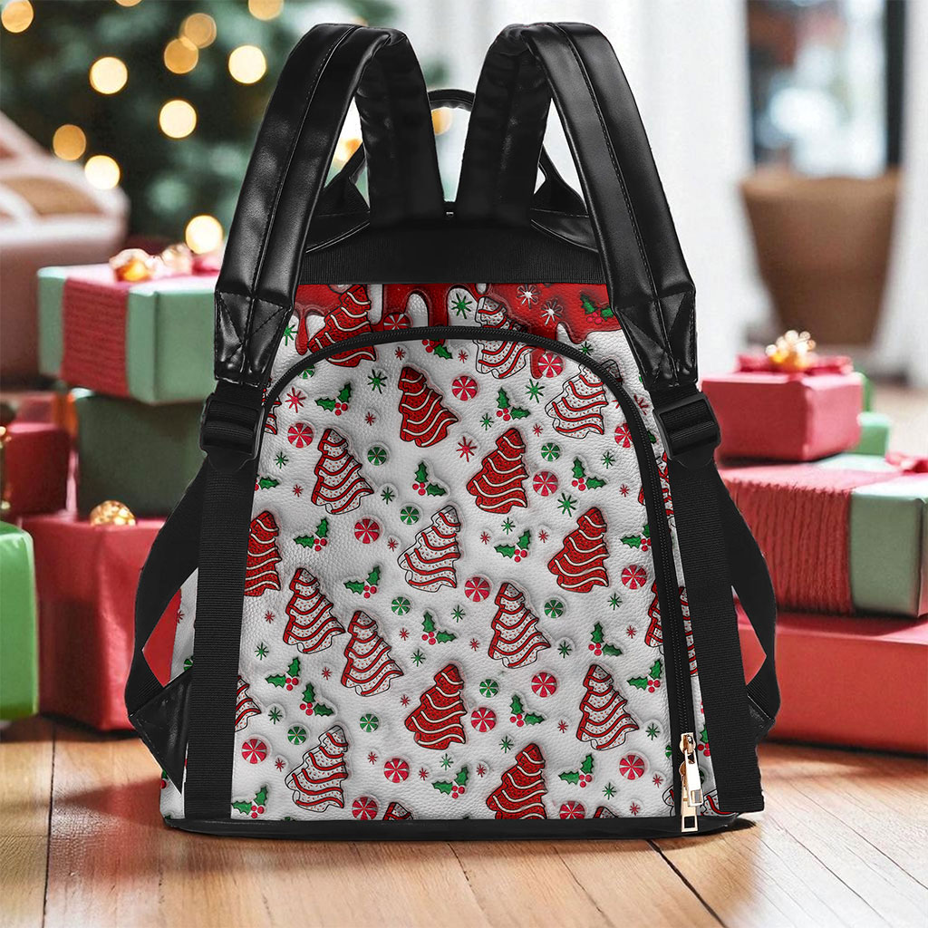 Christmas Vibes FAUX 3D INFLATED PU Leather Backpack QFTO5141001 - Image 2