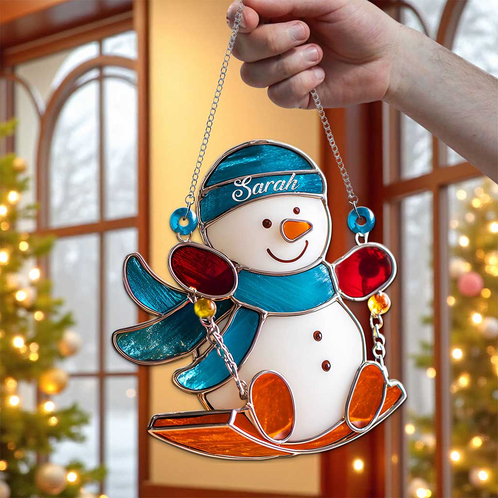 Personalized Snowman Christmas Acrylic Suncatcher QFND5201002 - Image 2