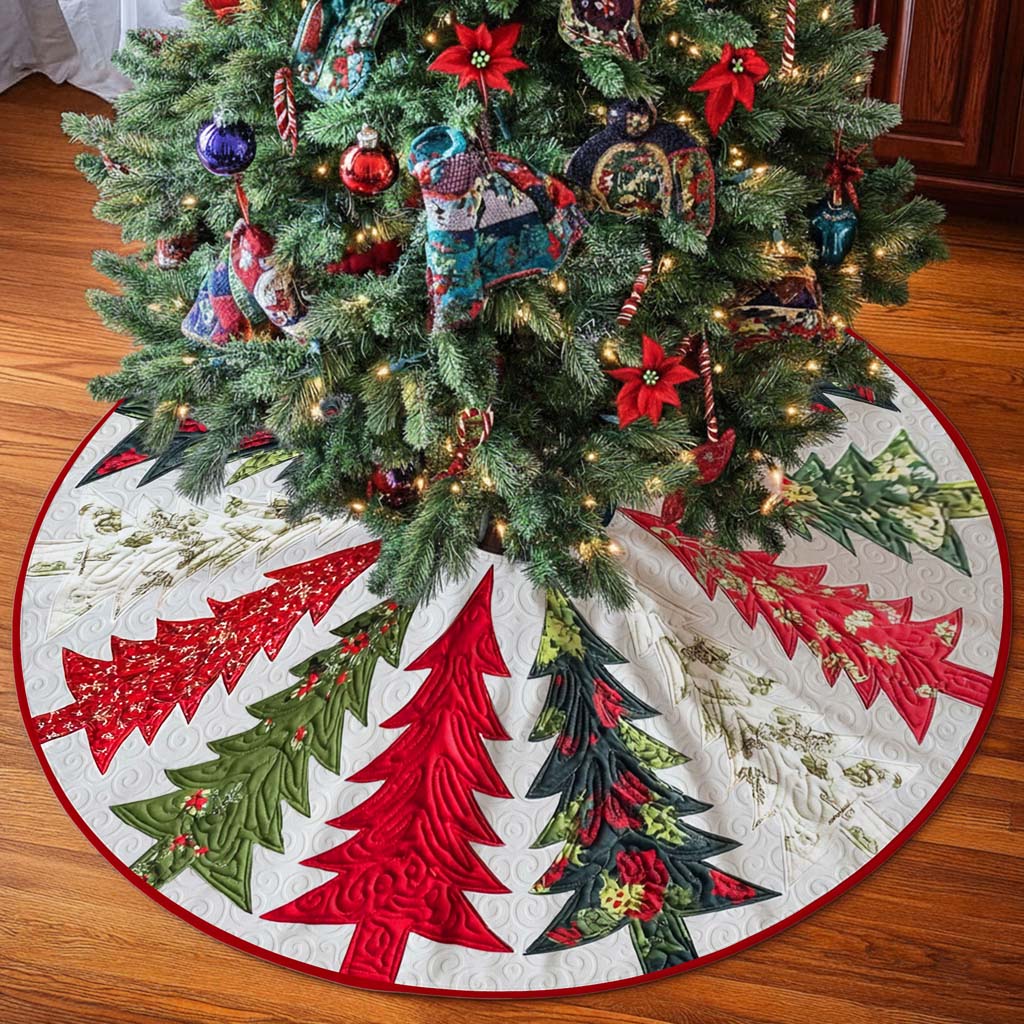 Christmas Tree Skirt, Christmas Tree Cover QFHM5251002 - Image 3