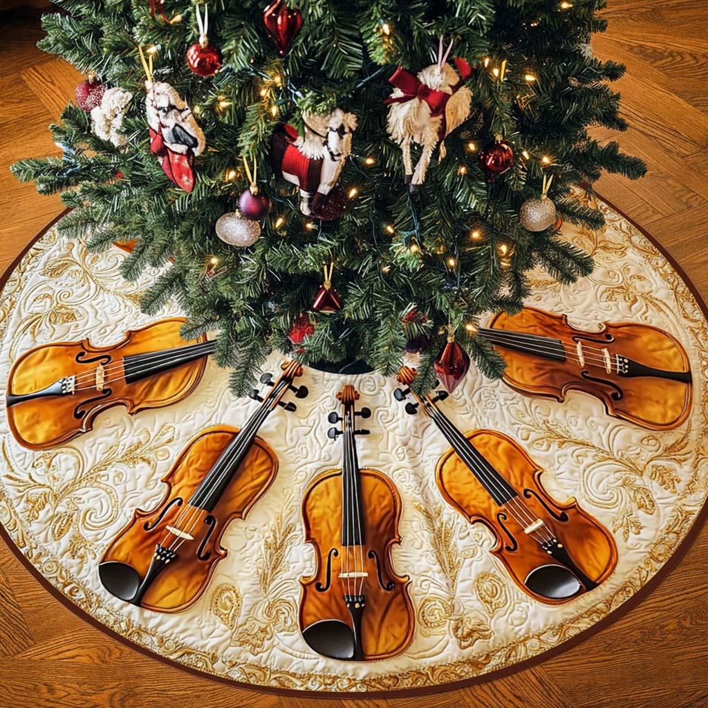 Violin Christmas Tree Skirt UKHM5271001 - Image 3