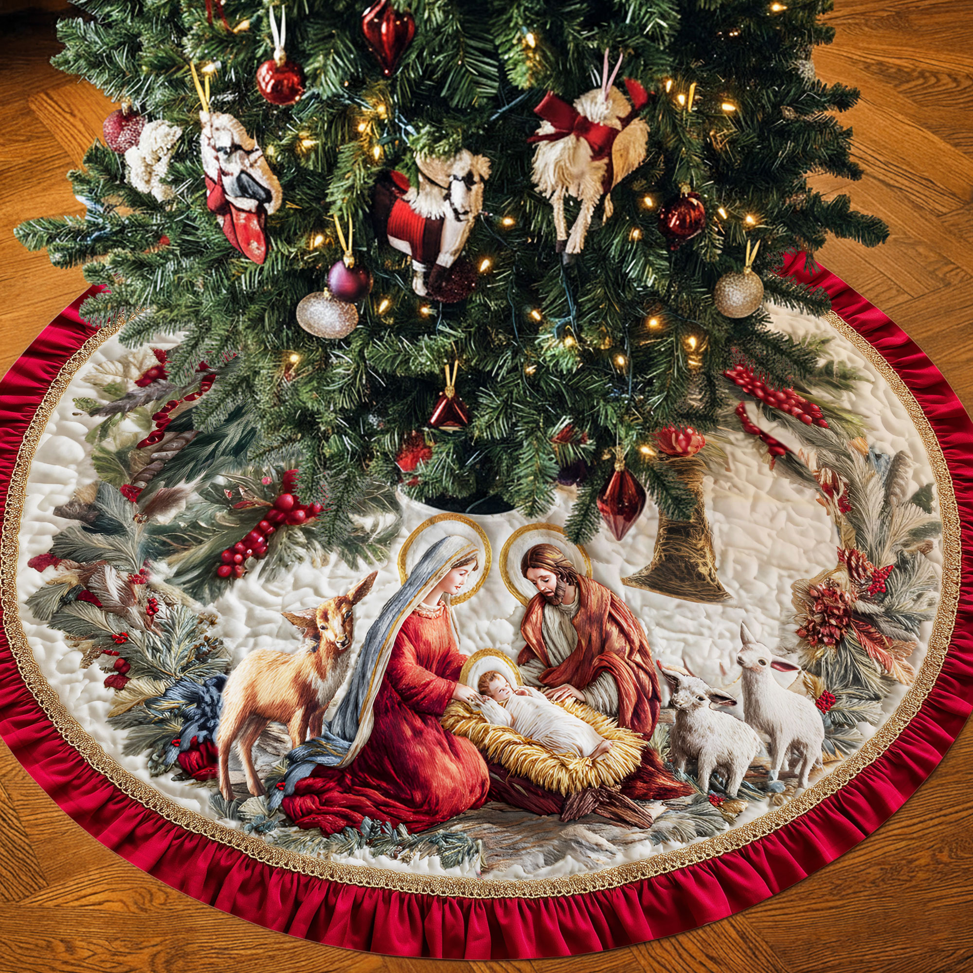 Nativity Christmas Tree Skirt QFHH5281004