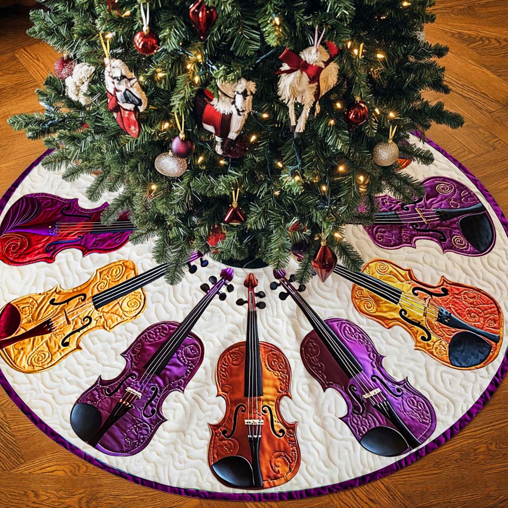Violin Christmas Tree Skirt UKHM5281004 - Image 3