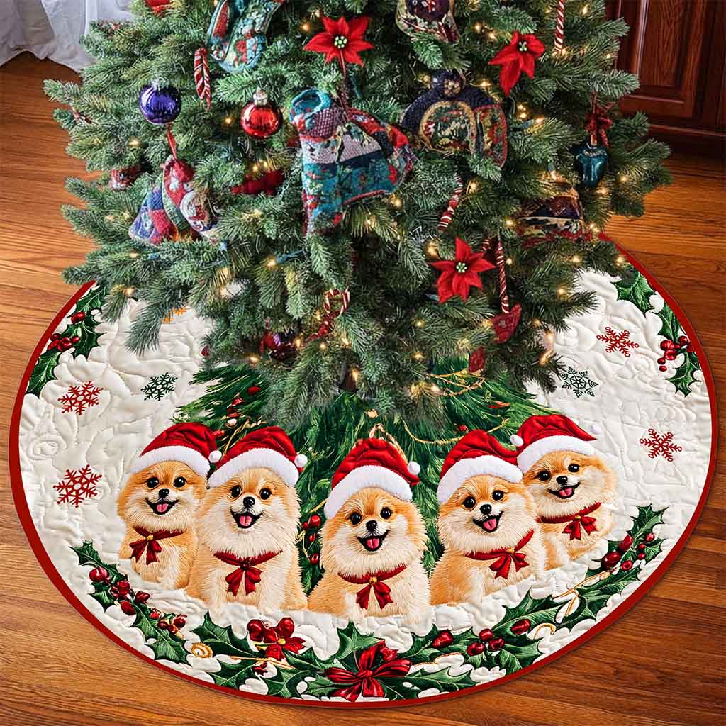 Pomeranian Christmas Tree Skirt UKND5291002 - Image 2
