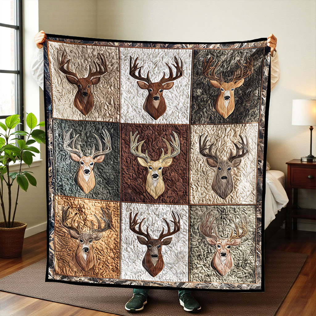 Deer Hunting Quilted Blanket QFNT5281001 - Image 2
