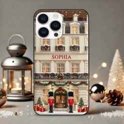 Custom Name Christmas Town Phone Case iPhone 17 16e 16 15 14 13 12 MagSafe Samsung Galaxy S25 S24 S23 S22 Pixel 10 xmas house personalised PMTZ5171001