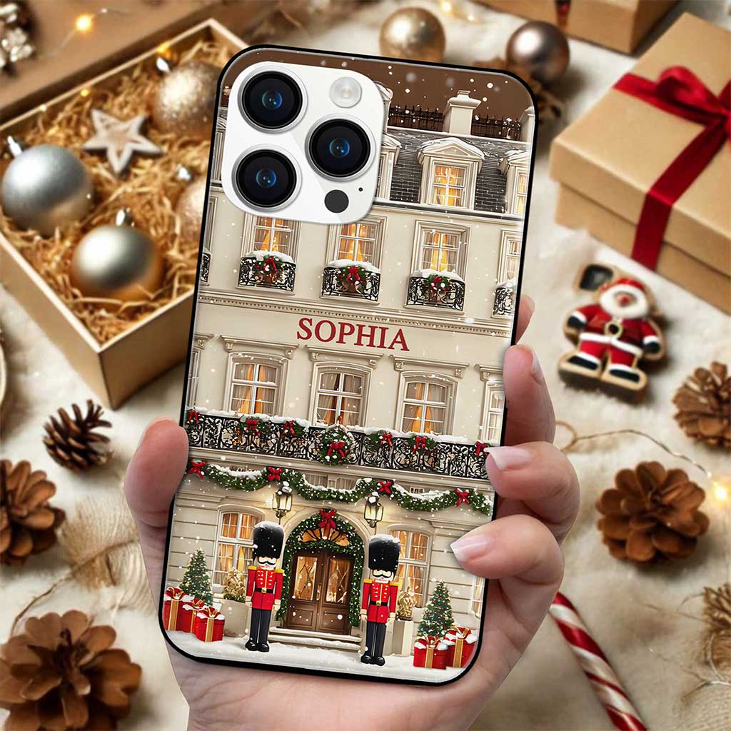 Custom Name Christmas Town Phone Case iPhone 17 16e 16 15 14 13 12 MagSafe Samsung Galaxy S25 S24 S23 S22 Pixel 10 xmas house personalised PMTZ5171001 - Image 2