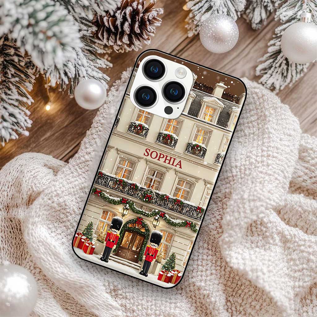 Custom Name Christmas Town Phone Case iPhone 17 16e 16 15 14 13 12 MagSafe Samsung Galaxy S25 S24 S23 S22 Pixel 10 xmas house personalised PMTZ5171001 - Image 3