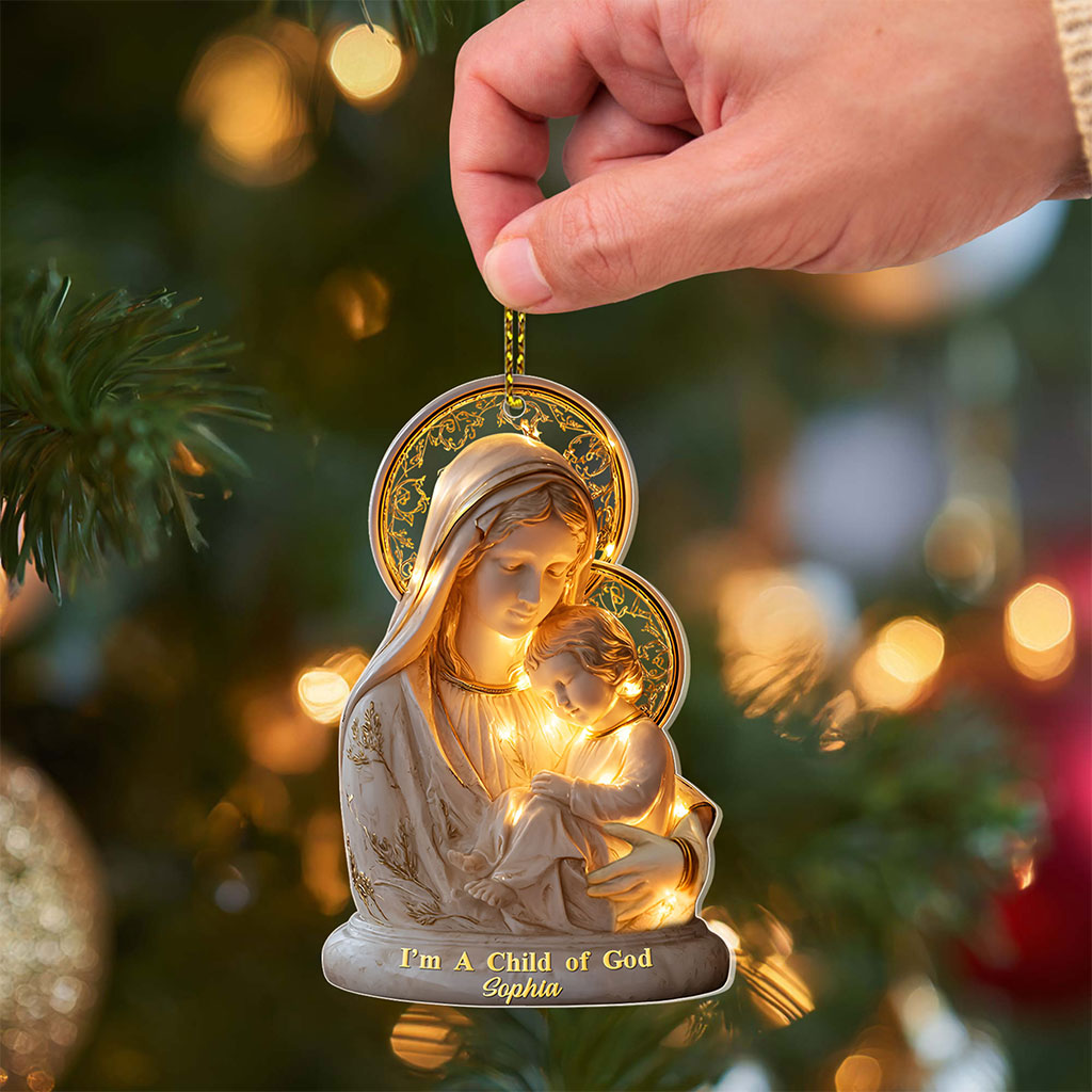Custom 2D Flat Virgin Mary And Baby Jesus Acrylic Ornament UKTO5141004 - Image 3