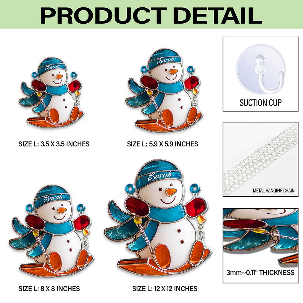 Personalized Snowman Christmas Acrylic Suncatcher QFND5201002 - Image 3