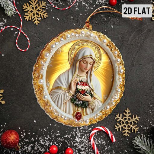 2D Flat Virgin Mary Acrylic Ornament UKPY5211006 - Image 3