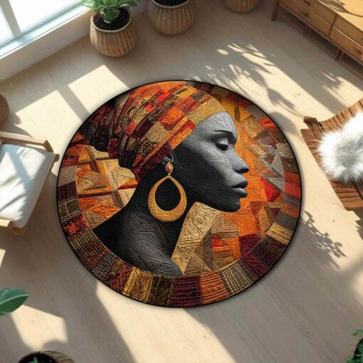 Back Girl Rug, African Woman Mat THHA5011001 - Image 4