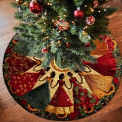 Black Women Christmas Tree Skirt QFND5231001