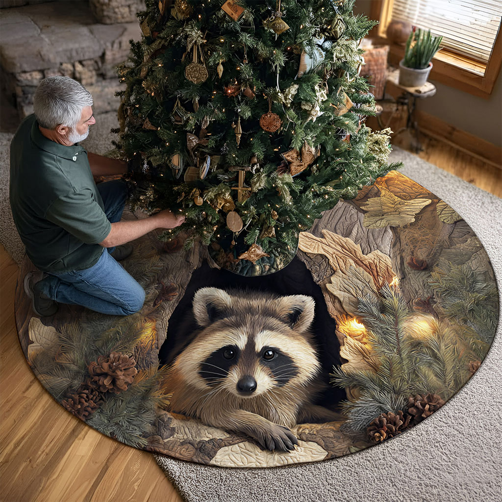 Raccoon Christmas Tree Skirt QFNT5241001 - Image 2