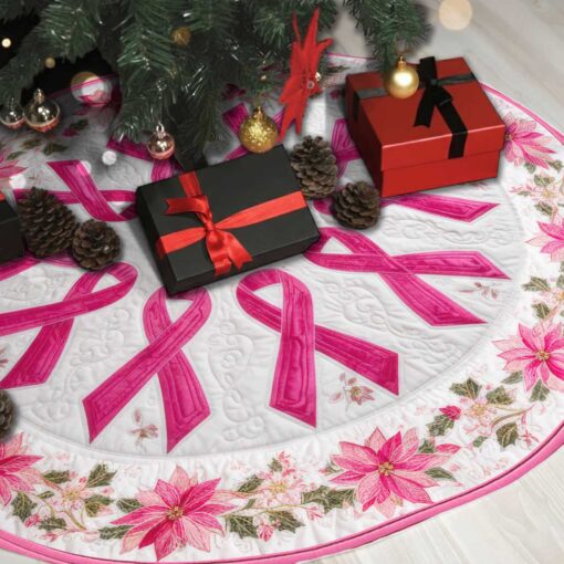 Breast Cancer Christmas Tree Skirt QFTD5231002 - Image 5