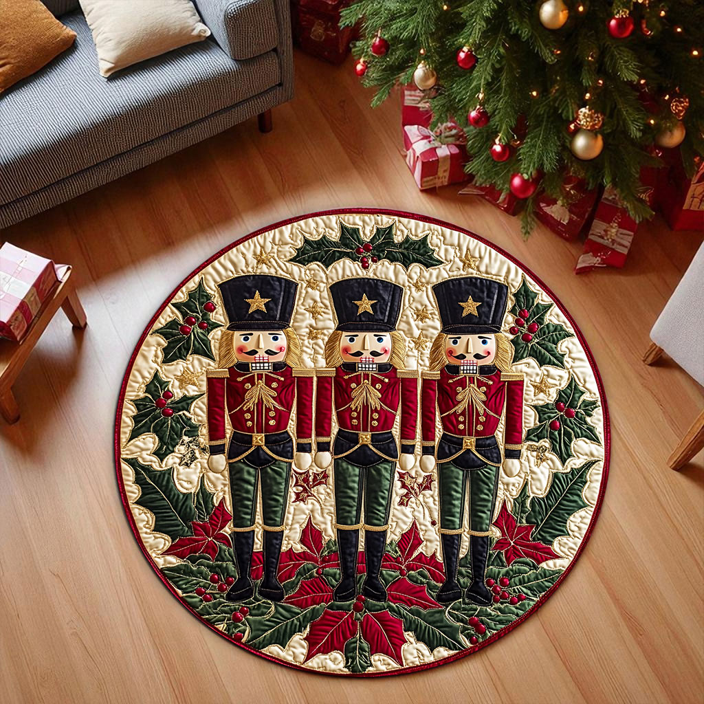 Nutcracker Round Mat, Christmas Round Rug UKNT5231005 - Image 2