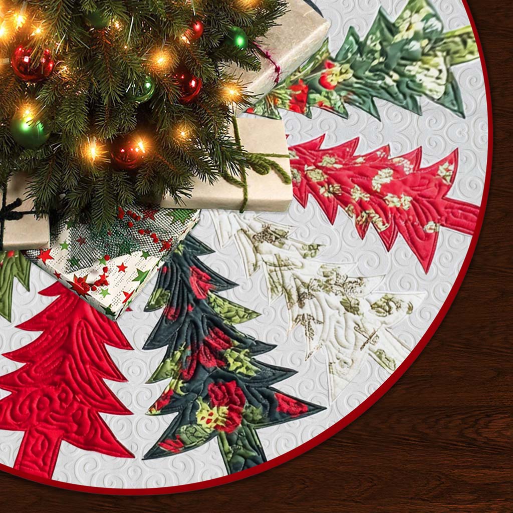 Christmas Tree Skirt, Christmas Tree Cover QFHM5251002 - Image 4