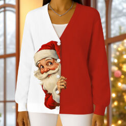 Christmas Santa Claus Knitted Cardigan UKTZ5161001