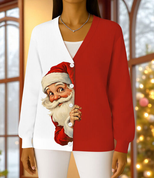 Christmas Santa Claus Knitted Cardigan UKTZ5161001