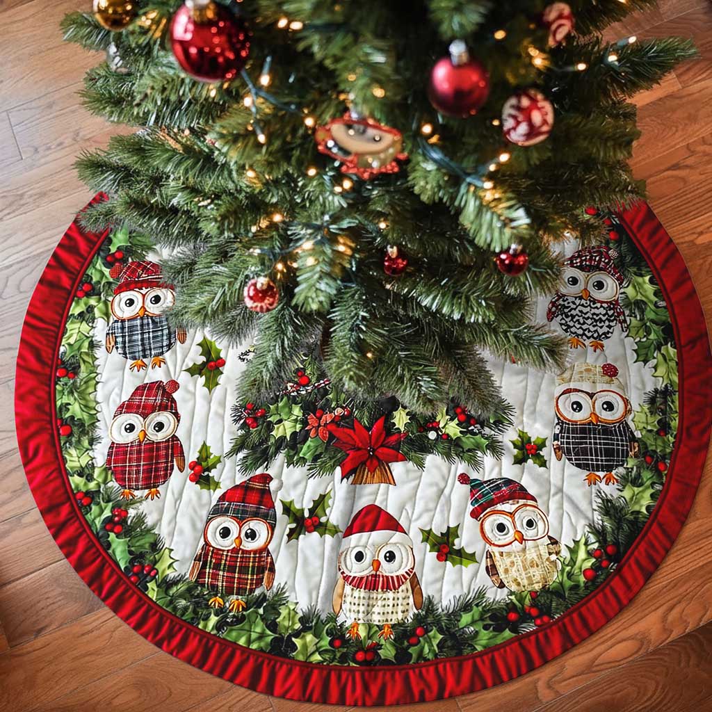 Cute Owls Christmas Tree Skirt UKTD5221004