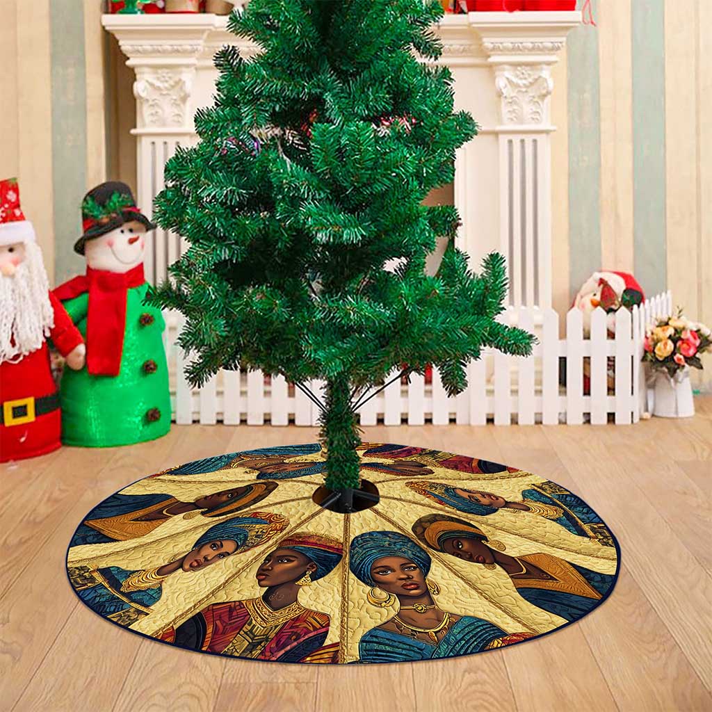 Black Women Christmas Tree Skirt QFND5221006 - Image 6