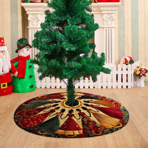 Black Women Christmas Tree Skirt QFND5231001 - Image 4