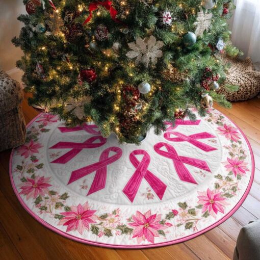 Breast Cancer Christmas Tree Skirt QFTD5231002 - Image 3