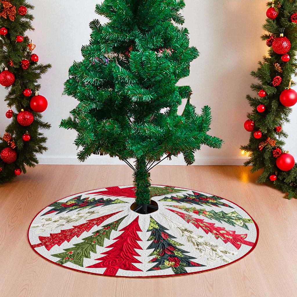 Christmas Tree Skirt, Christmas Tree Cover QFHM5251002 - Image 6
