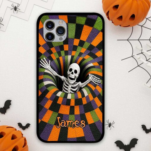 Custom Skeleton Halloween Phone Case UKND5011004 - Image 4