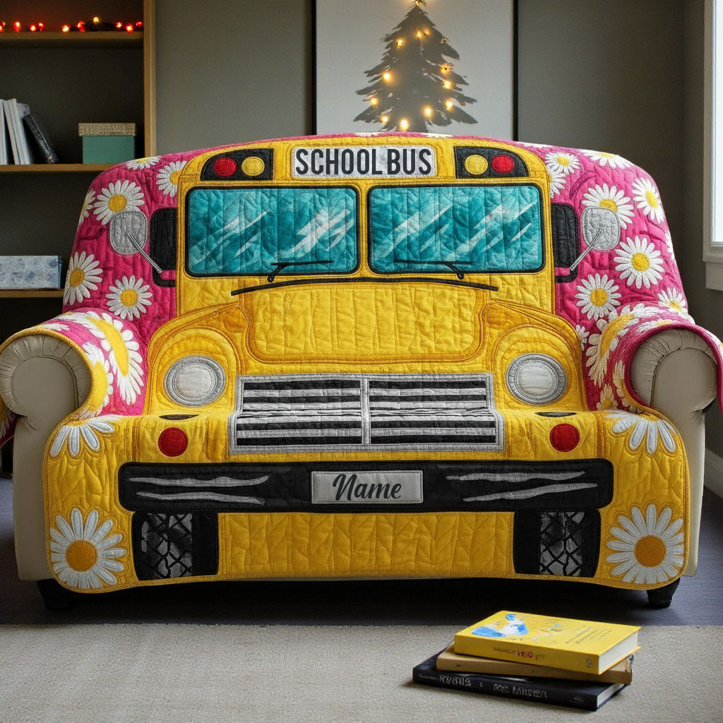 School Bus Quilt Sofa Cover QFTO5291001 - Image 2
