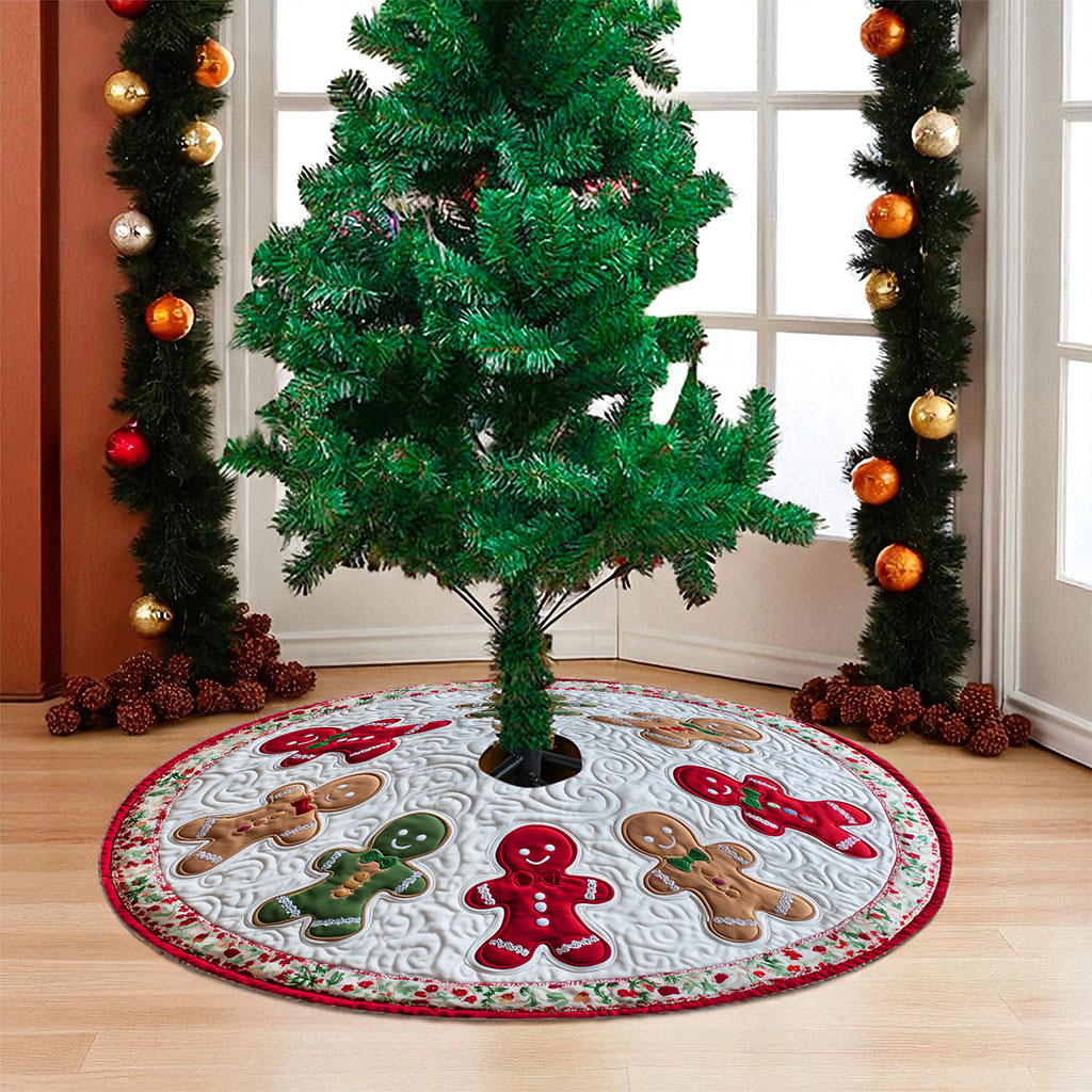 Personalized Christmas Gingerbread Tree Skirt QFTO5281003 - Image 4