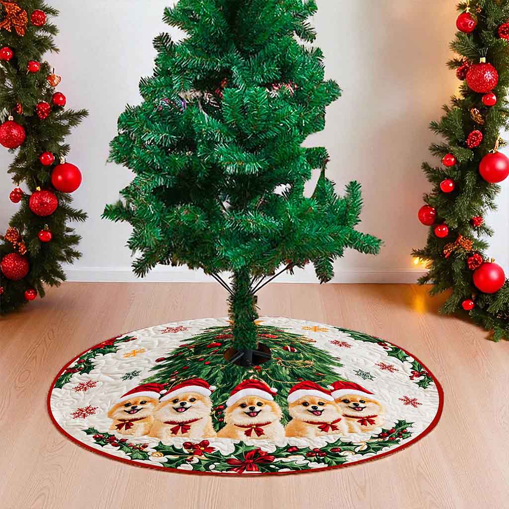 Pomeranian Christmas Tree Skirt UKND5291002 - Image 5