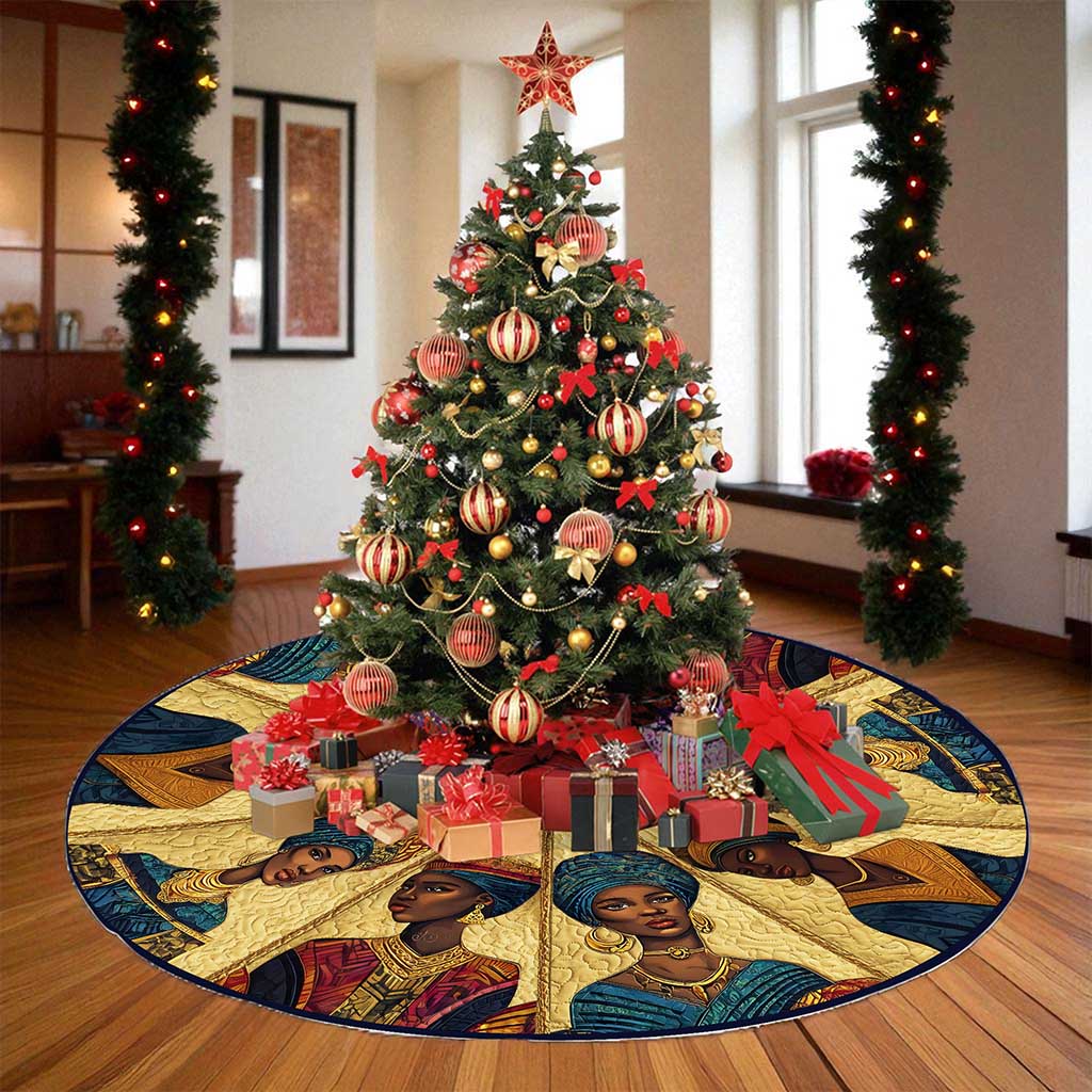 Black Women Christmas Tree Skirt QFND5221006 - Image 5