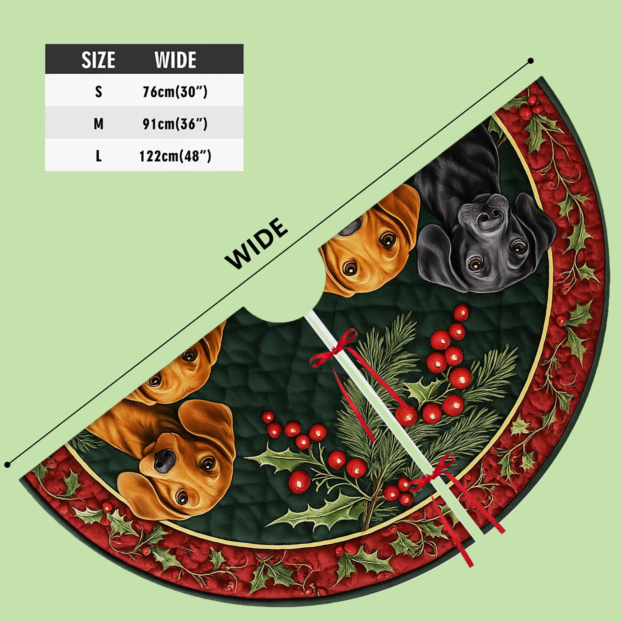 Dachshund Christmas Tree Skirt UKHH5171002 - Image 6