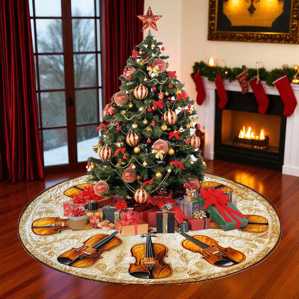 Violin Christmas Tree Skirt UKHM5271001 - Image 5