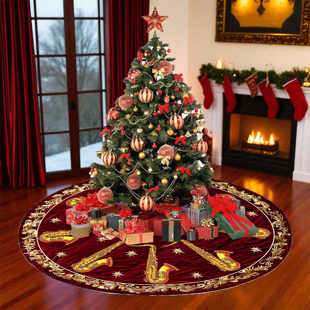 Saxophone Christmas Tree Skirt UKND5281002 - Image 5