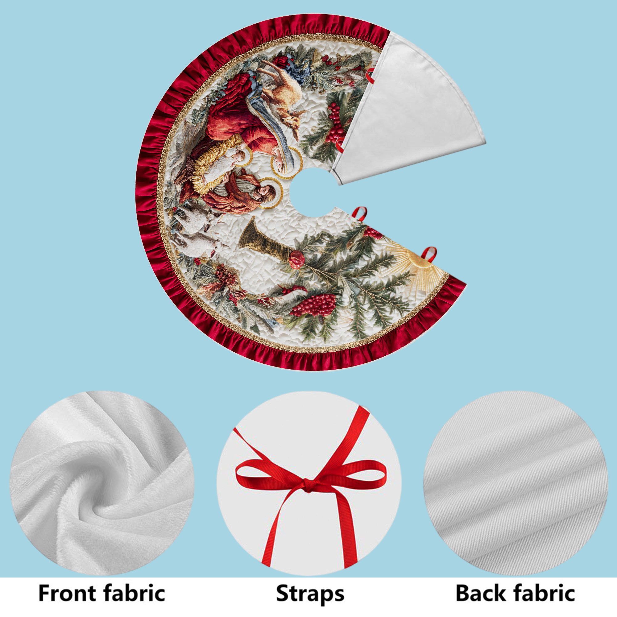 Nativity Christmas Tree Skirt QFHH5281004 - Image 5
