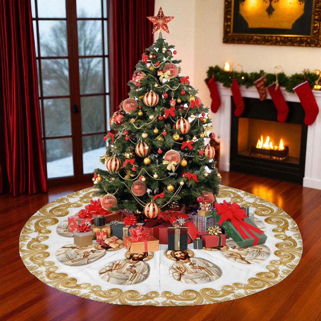 Jesus Christmas Tree Skirt QFHM5281001 - Image 4
