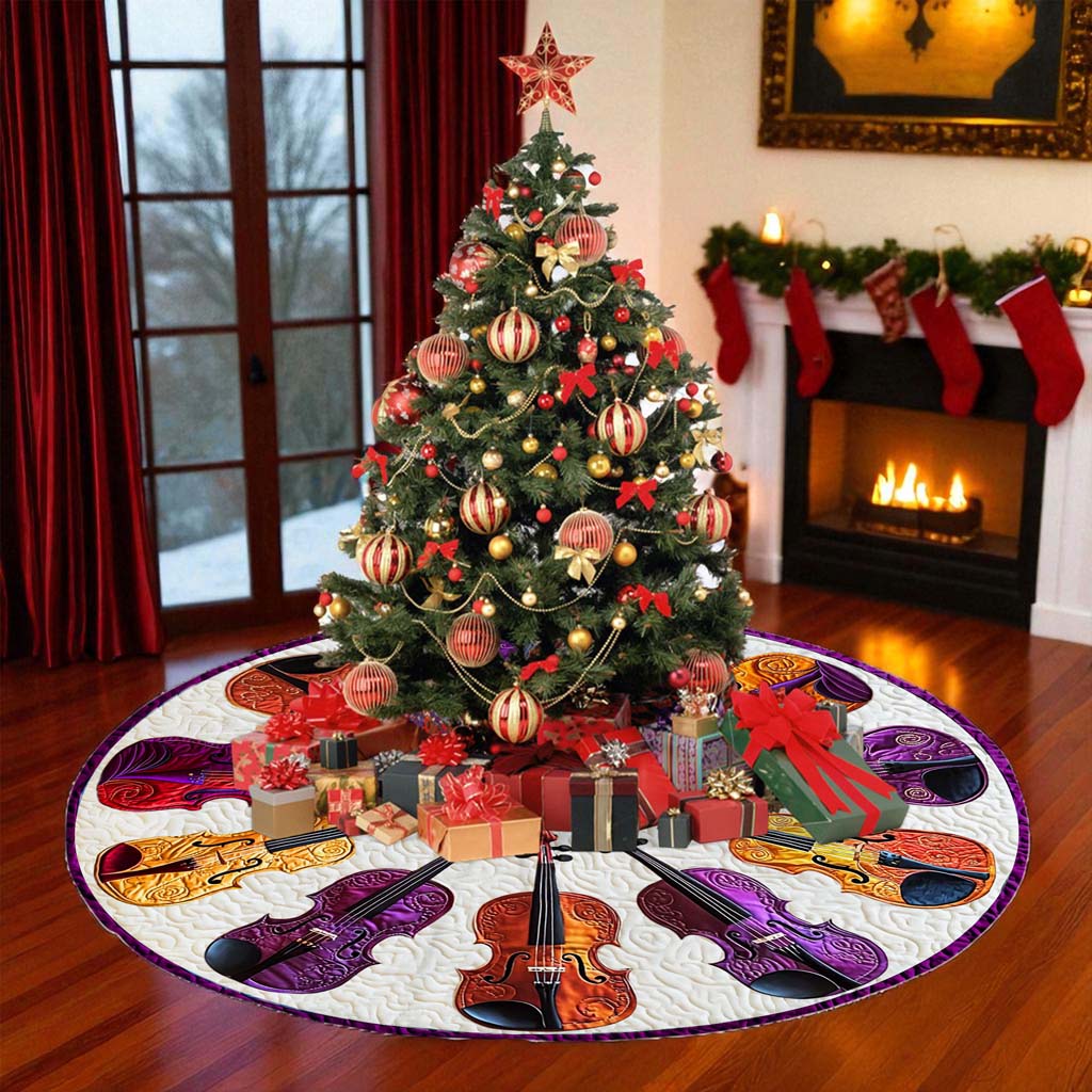 Violin Christmas Tree Skirt UKHM5281004 - Image 5